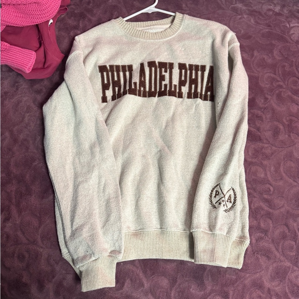 Philadelphia Crewneck Sweater - Beige